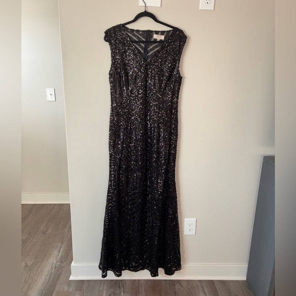 Boohoo Occasion Black and Silver Sequin Dress